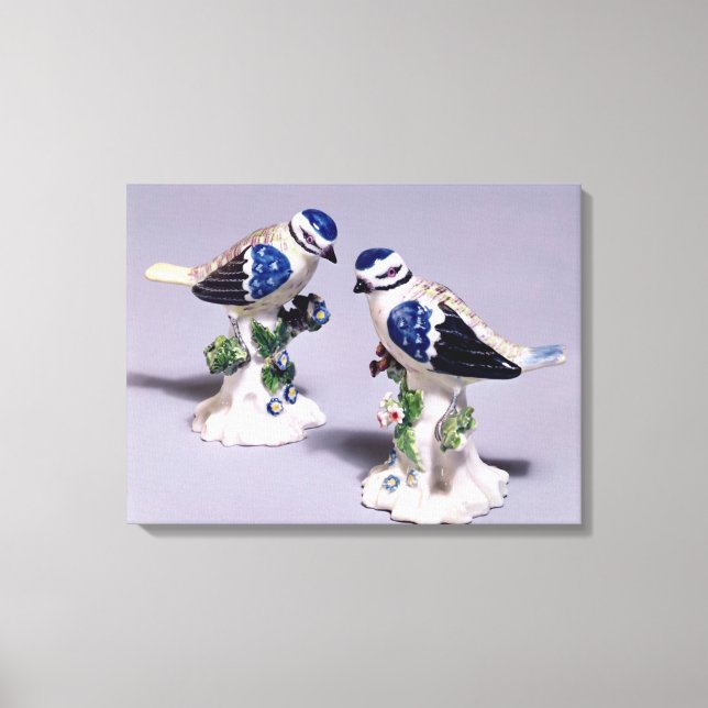 Lienzo Cifras derby de bluetits, c.1760 (Anverso)