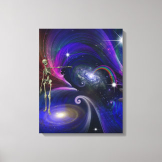Lienzo Cifras esqueléticas en cosmos