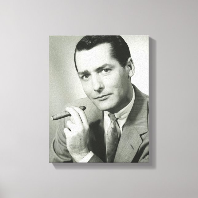 Lienzo Cigar de fumadores para hombres de negocios (Anverso)
