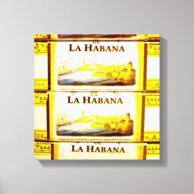 Lienzo Cigarros cubanos | La Habana | Canvas (Anverso)