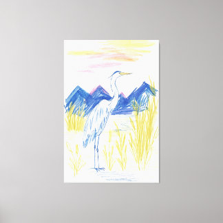 Lienzo Cigüeña de un espejismo