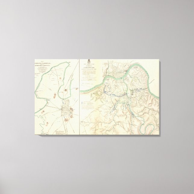 Lienzo Cincinnati, Covington, Newport (Anverso)