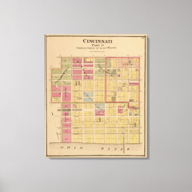 Lienzo Cincinnati, Ohio (Anverso)