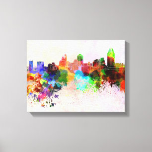 Lienzo Cincinnati skyline in watercolor background