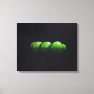 Lienzo Cinco manzanas verdes