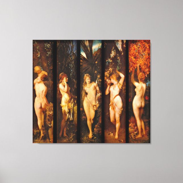 Lienzo Cinco sentidos 1872 (Anverso)