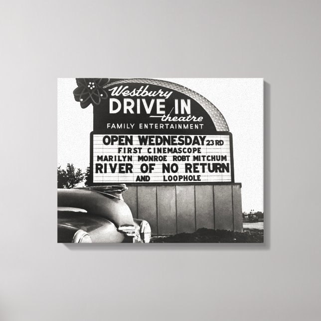 Lienzo Cine Drive-In, 1954 (Anverso)