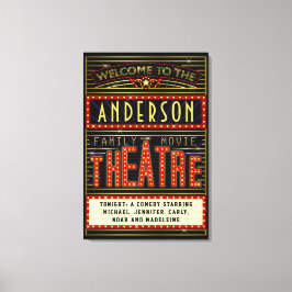 Lienzo Cine residencial Marquee de Movie Theater | Nombre