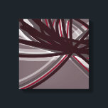 Lienzo Cinta abstracta gris y borgoñona | Sombras y luz<br><div class="desc">Diseño elegante, moderno, gris y burdeos con cintas abstractas en las sombras y la luz. Puede realizar el personalizar cambiando el color de fondo y/o de línea. Seleccione 'personalizar' y desplácese a la sección de capas para ver las imágenes y cambie el color de fondo o del borde de línea...</div>