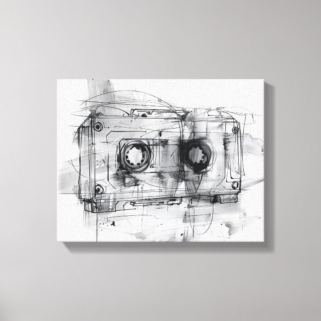 Lienzo Cinta de cassette vintage (Anverso)