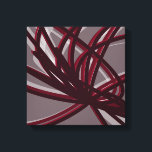Lienzo Cintas abstractas de Borgoña y Gris | Sombras y lu<br><div class="desc">Diseño elegante, moderno, burdeos y grises con cintas abstractas en las sombras y la luz. Puede realizar el personalizar cambiando el color de fondo y/o de línea. Seleccione 'personalizar' y desplácese a la sección de capas para ver las imágenes y cambie el color de fondo o del borde de línea...</div>