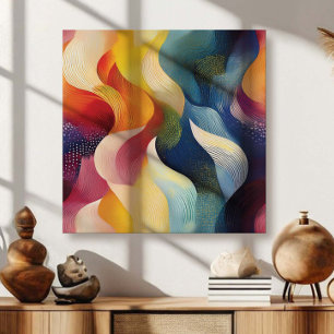 Lienzo Cintas abstractas y coloridas en espiral