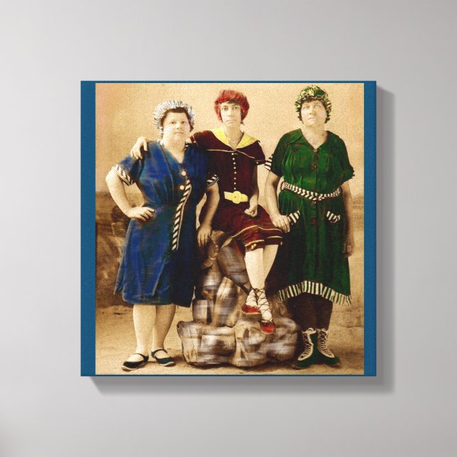 Lienzo circa 1910 Bellezas de baño de Atlantic City RPPC (Anverso)