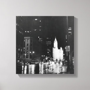 Lienzo circa 1954:  De la visión una avenida de Michigan