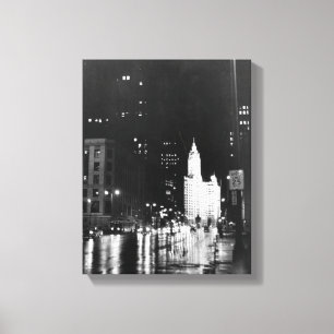 Lienzo circa 1954:  De la visión una avenida de Michigan