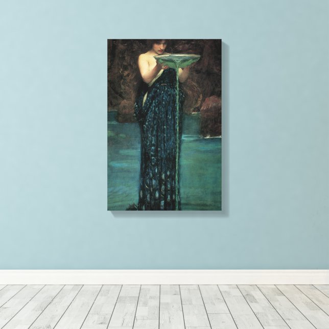 Lienzo Circe Invidiosa de John William Waterhouse (Insitu (piso de madera))