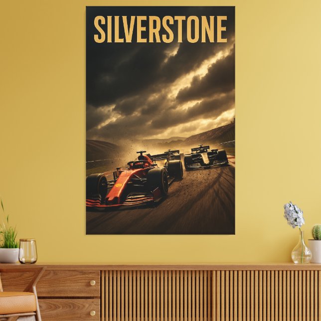 Lienzo Circuito de Silverstone Gran Premio Británico F1 M (Insitu (Sala de estar))