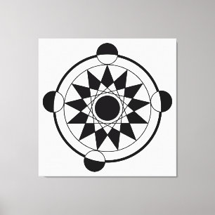 Lienzo Círculo de cultivo geométrico futurista Mandala