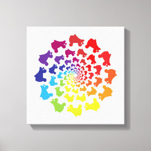 Lienzo círculo del arco iris del rollerskate