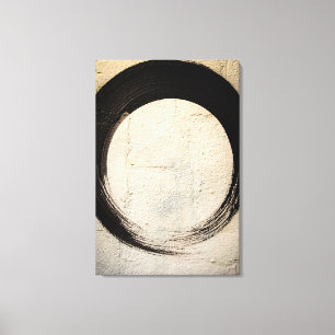 Lienzo Círculo Enso Japonés Minimalista Abstracto Wabi-Sa