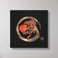 Círculo Zen Enso y Árbol Golden Sakura