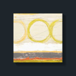 Lienzo Círculos amarillos y Naranjas sobre fondo multicol<br><div class="desc">June Erica Vess es la artista detrás de esta asombrosa pieza de arte. Los círculos amarillos y naranjas descansan sobre un fondo multicolor. Un trabajo único, esto haría un gran diseño personalizado para muchos productos de Zazzle. ¡Elige los tuyos!</div>