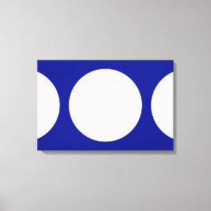 Lienzo Círculos blancos en azul