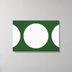 Lienzo Círculos blancos en verde