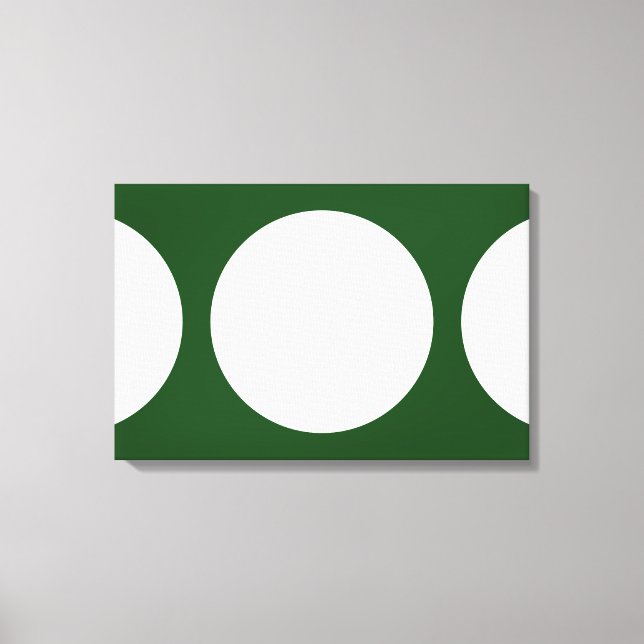 Lienzo Círculos blancos en verde (Anverso)