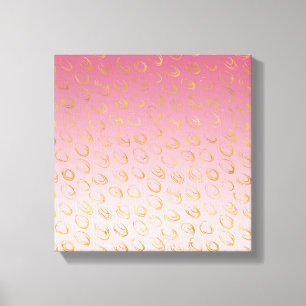 Lienzo Círculos chic oro ombre rosa