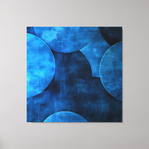 Lienzo Círculos de la luna azul