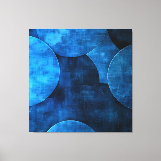 Lienzo Círculos de la luna azul (Anverso)