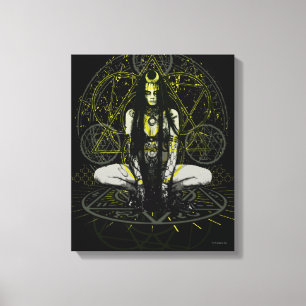 Lienzo Círculos de la magia de la encantadora del pelot