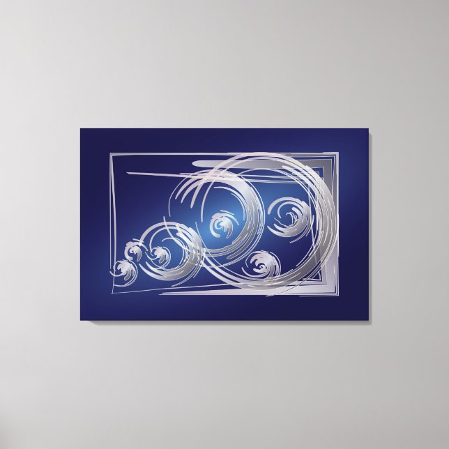 Lienzo Círculos dispersos de Fibonacci (Anverso)