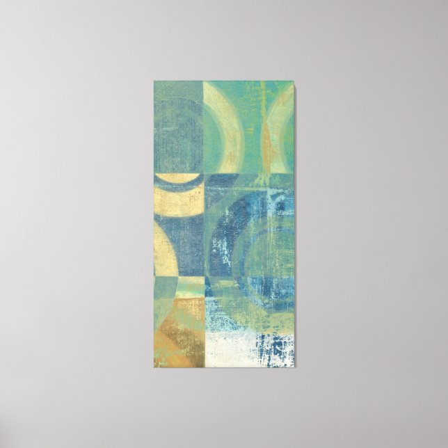 Lienzo Círculos y paneles multicolores (Anverso)