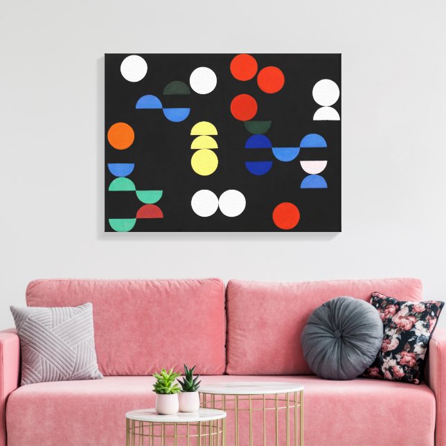 Lienzo Círculos y semicírculos | Sophie Taeuber-Arp | (Insitu (Sala de estar))