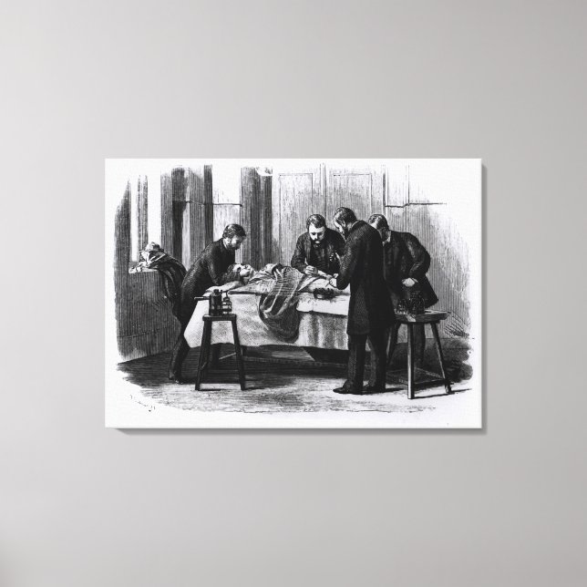 Lienzo Cirugía antiséptica, 1882 (Anverso)