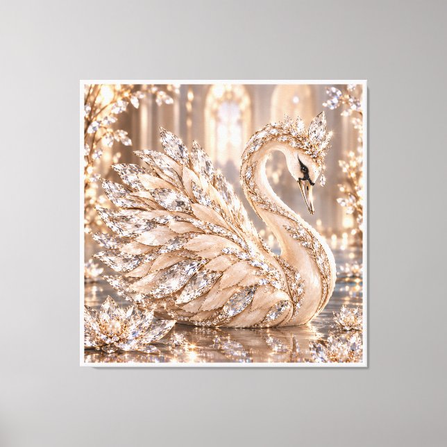 Lienzo Cisne de Cristal de Lujo (Anverso)