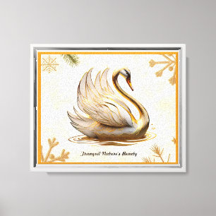 Lienzo "Cisne deslizándose suavemente"