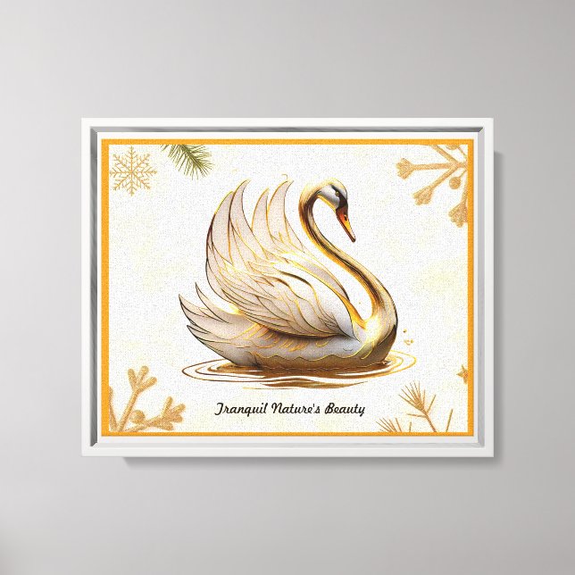 Lienzo "Cisne deslizándose suavemente" (Anverso)
