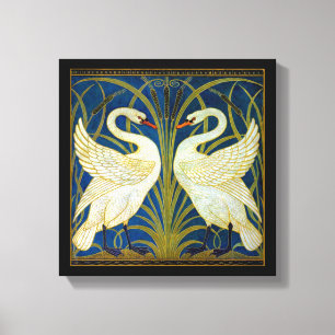 Lienzo Cisnes Art Deco