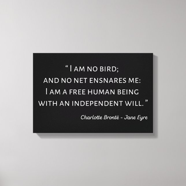 Lienzo Cita 2 de Jane Eyre - Estilo clásico (Anverso)