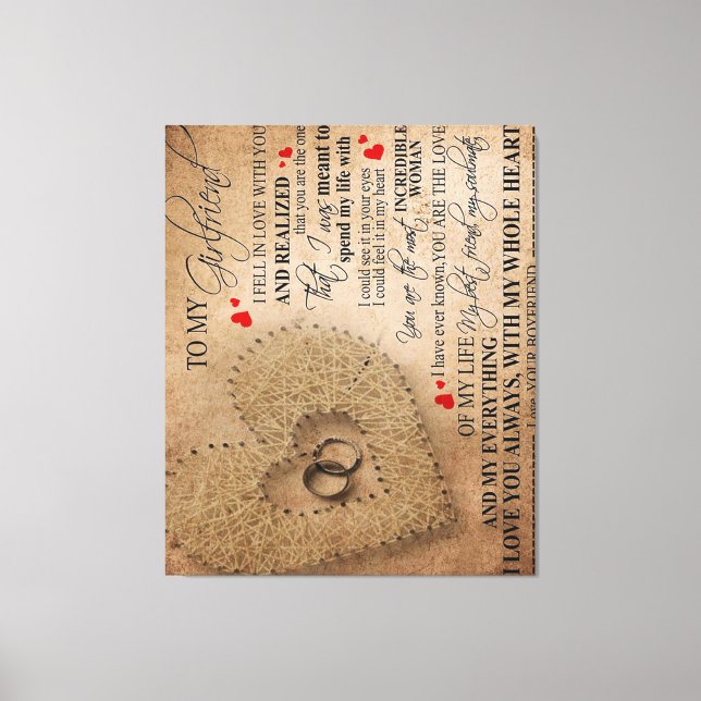 Lienzo Cita De Amor Para Novio | Ofertas divertidas prese (Anverso)