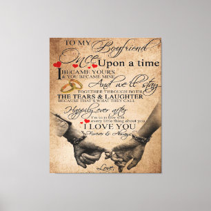 Lienzo Cita De Amor Para Novio   Regalo para el marido, b