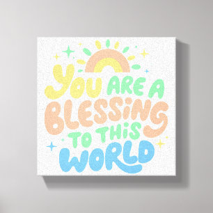 Lienzo Cita de bendición para la inspiración del vivero d