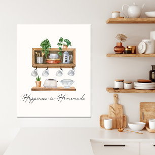 Lienzo Cita de cocina de color boho