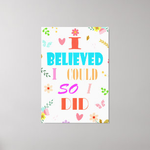 Lienzo Cita de creencia