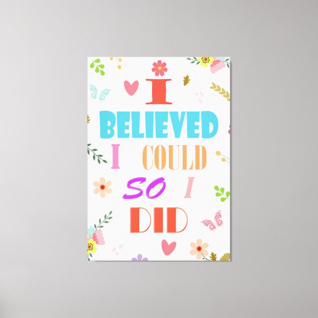 Lienzo Cita de creencia (Anverso)