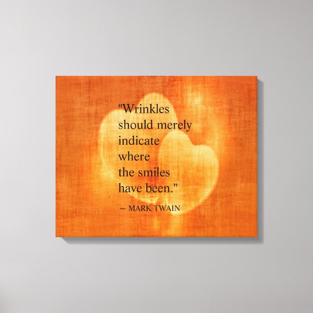Lienzo Cita de cumpleaños de Mark Twain (Anverso)
