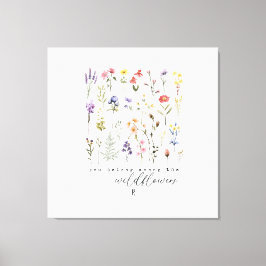 Lienzo Cita de flores silvestres sublimación acuarela